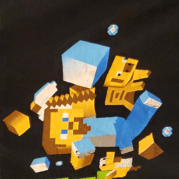 SZ. (2) TWO MEDIUM BEAST MODE & MINDCRAFT SHORTSLEEVE GAMER T- SHIRTS - Picture 6 of 7